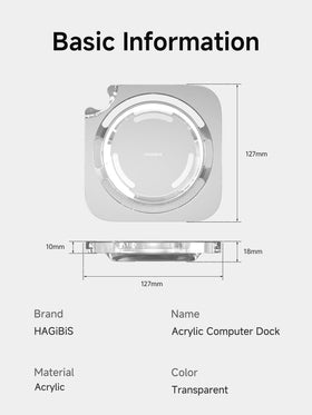 Hagibis Mac mini M4 Stand precise cut creates seamless Apple ecosystem look.