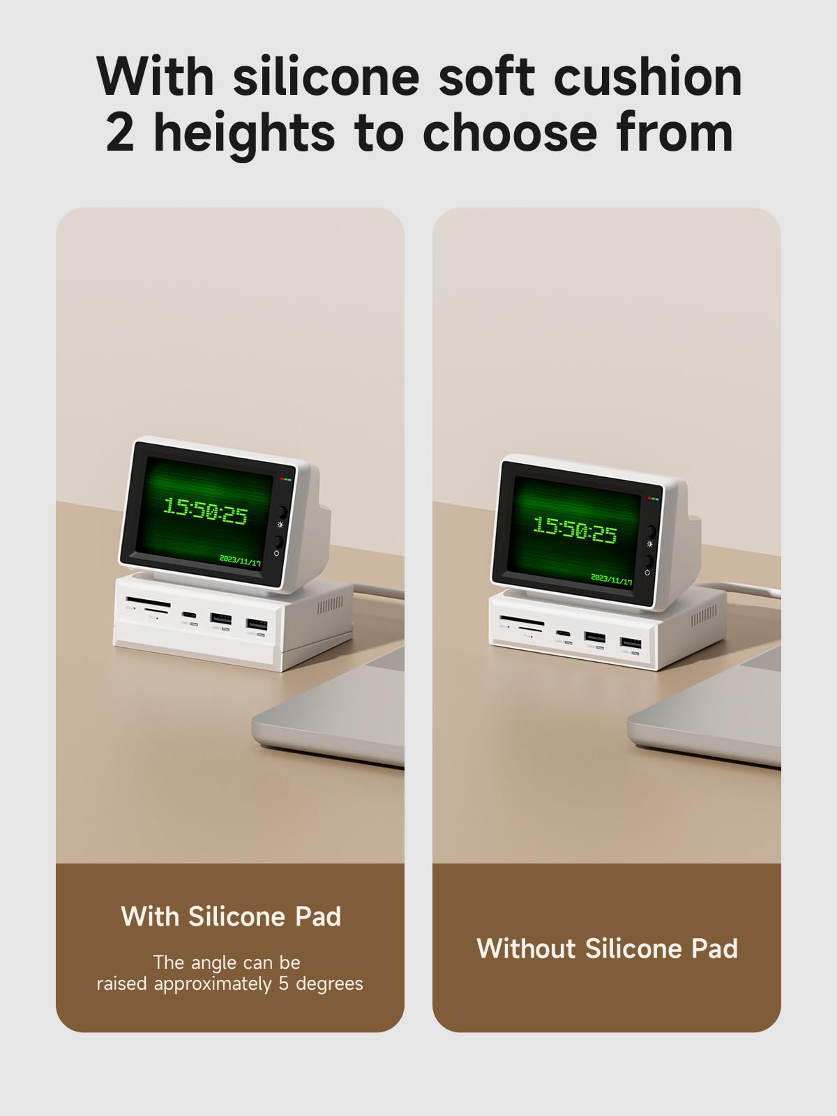 Hagibis time and weather display adds ambient desk info