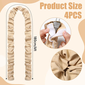Hahafelt 6 ft burlap cord cover showing long channel for multiple cords