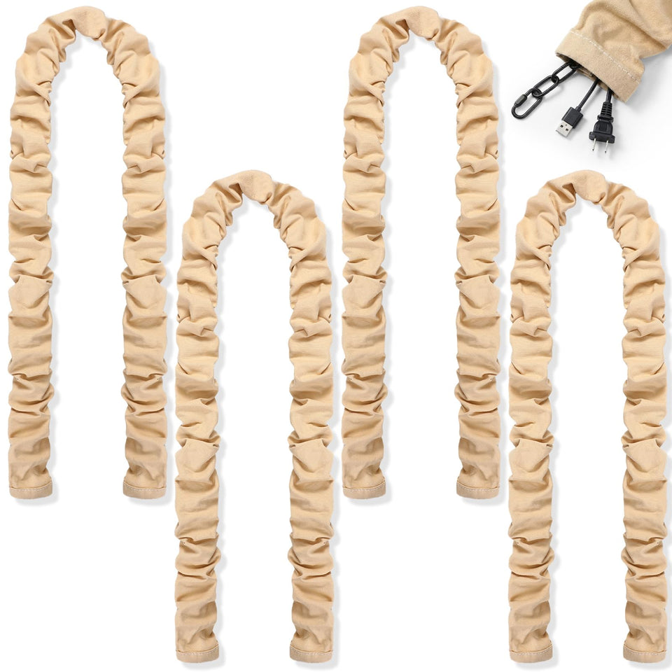 Hahafelt burlap cord cover set with four pieces for tidy cables