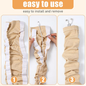 Hahafelt office cable organization with durable burlap cord sleeve