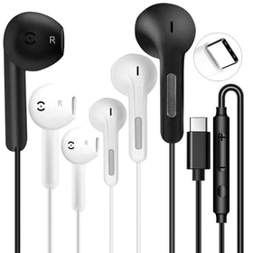 HAIMLJLBK 3Pack USB-C headphones with mic for hands-free calls and music.