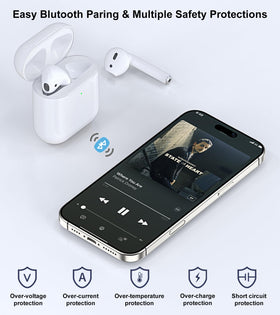Haino AirPods case battery-status LED helps monitor power during travel.
