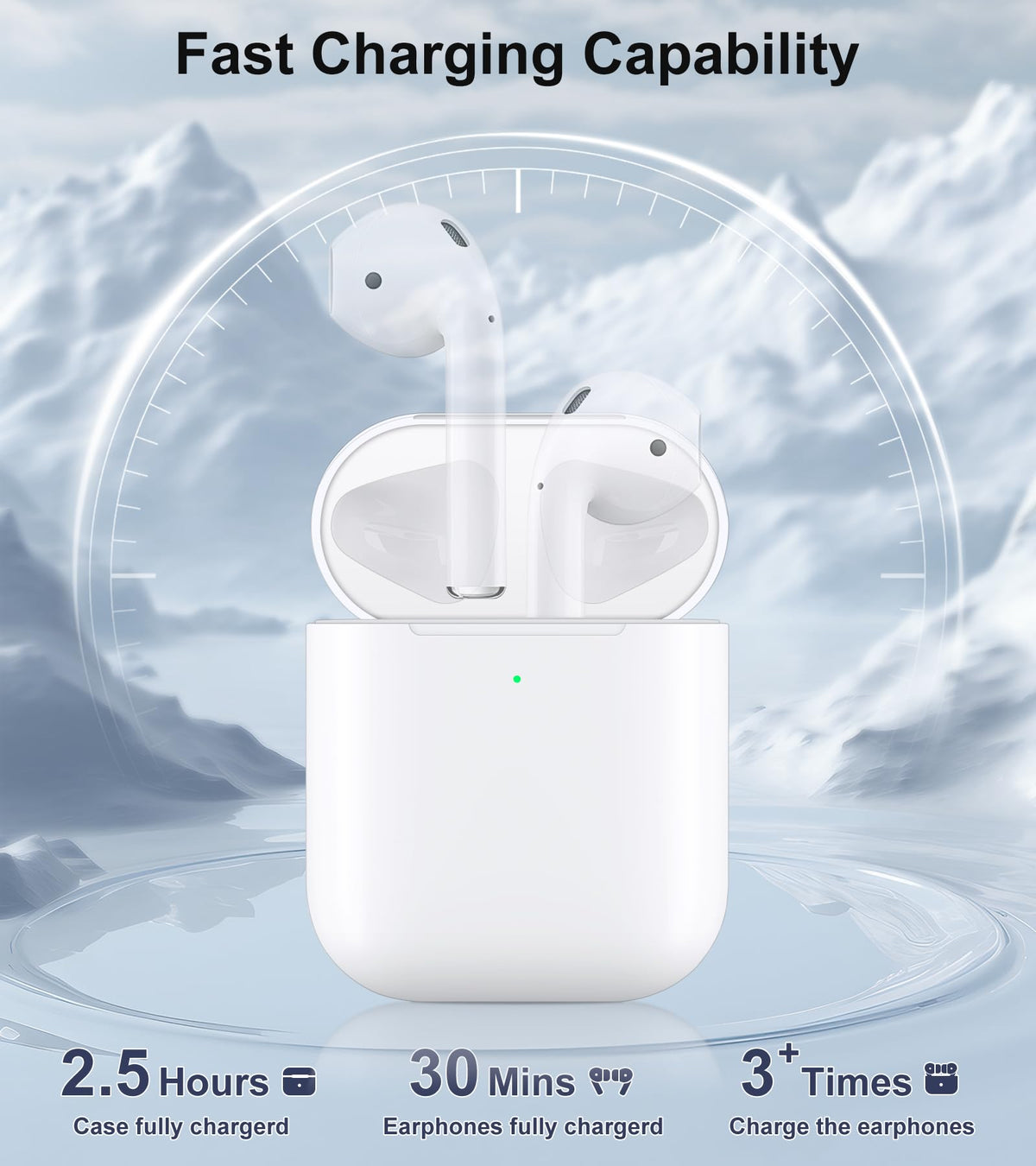 Haino AirPods case wireless-charging indicator demonstrates status at a glance.