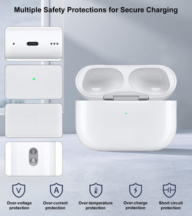 Haino AirPods Pro case open for quick one-touch pairing.
