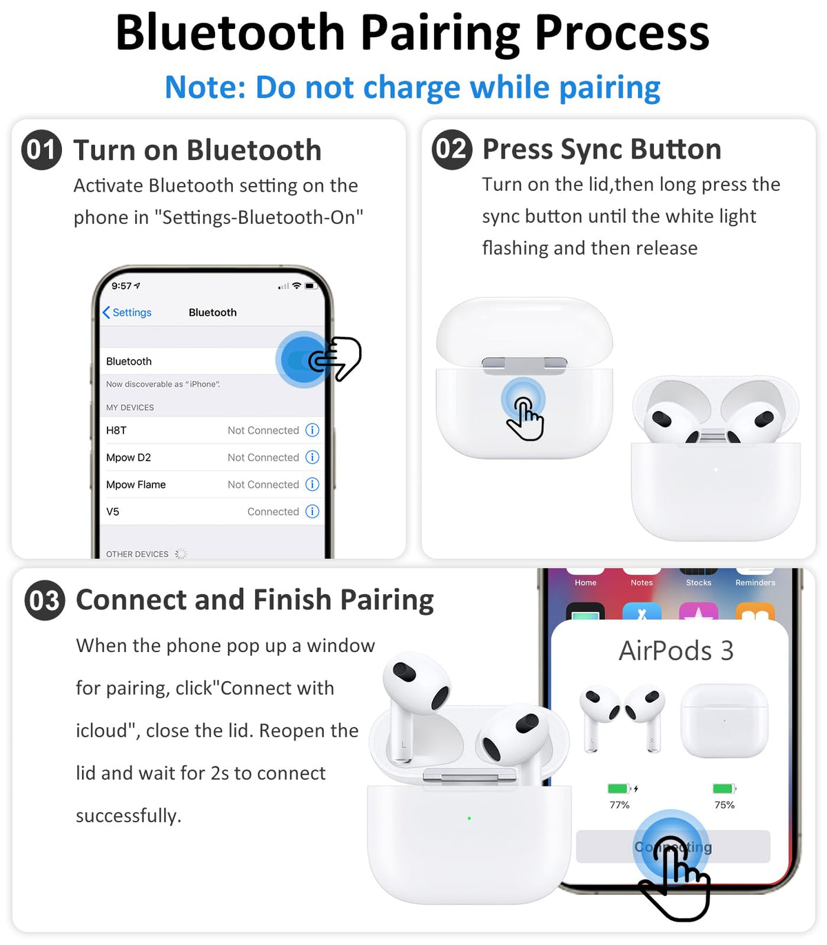 Haino AirPods 3 compact durable design fits pockets and travel.