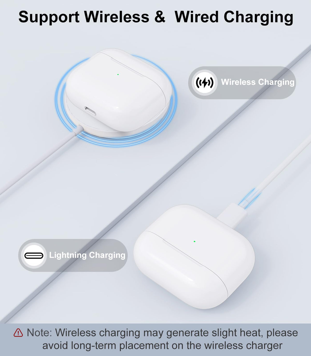 Haino AirPods 3 sync-button close-up for quick one-touch pairing.