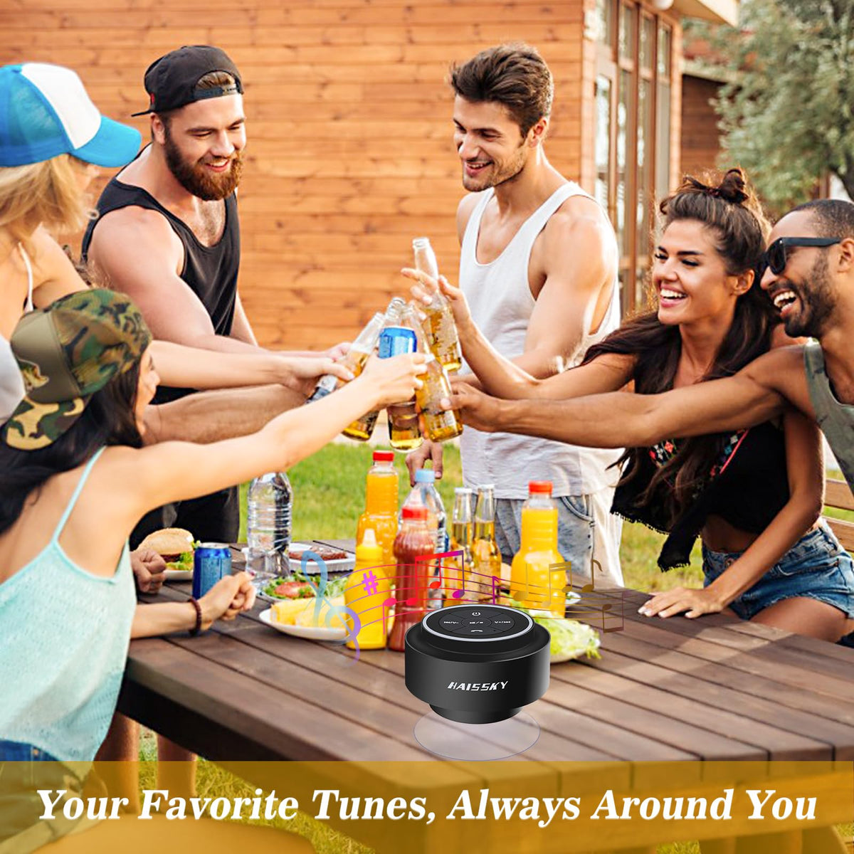 HAISSKY portable speaker for music anywhere, indoors or out.