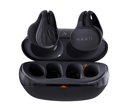 HAKII front packaging with earbuds highlighting secure fit and benefit