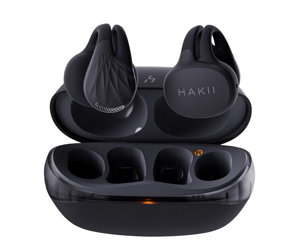 HAKII front packaging with earbuds highlighting secure fit and benefit