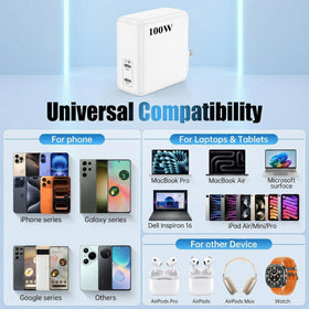 HALIHALL charger held in hand to show small GaN size and convenient portability