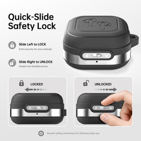 HALLEAST Galaxy Buds 4 Pro Case with reinforced corners for rugged protection.