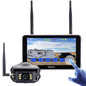 Haloview BT7 7-inch touch screen shows clear RV rear view