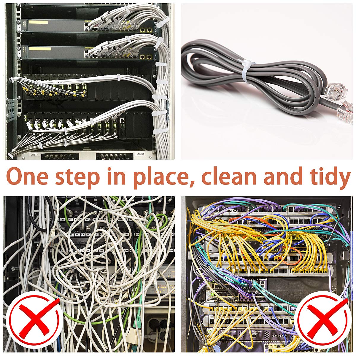 Halsouy 50-pack nylon ties ready for DIY projects.