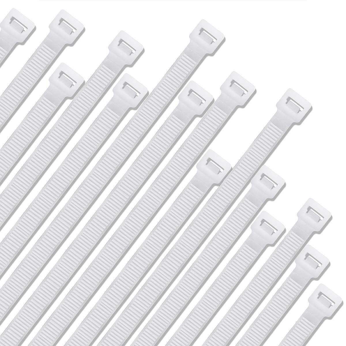 Halsouy cable zip ties 32-inch closeup showing white locking tongue for secure use