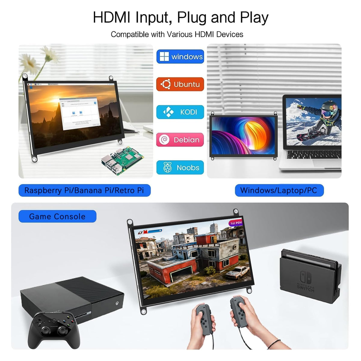 HAMTYSAN close-up of IPS panel texture for accurate colors benefit