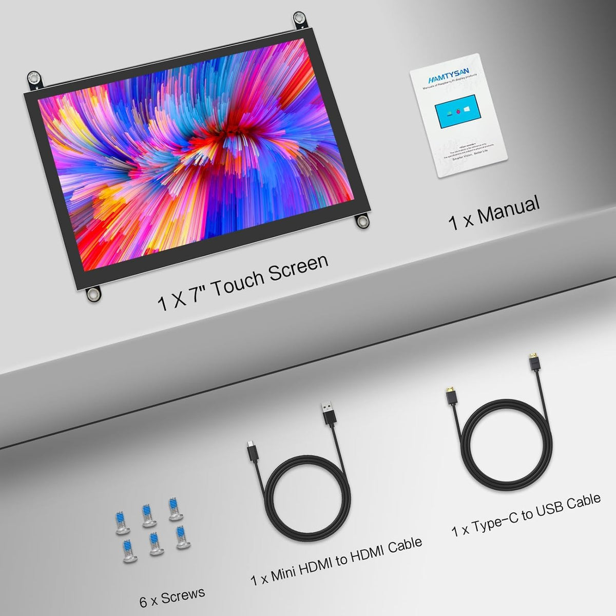HAMTYSAN on desk in small workstation for compact productivity benefit