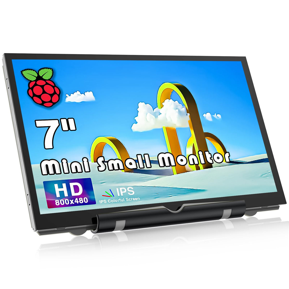 HAMTYSAN front view showing clear 7-inch display and bright image benefit