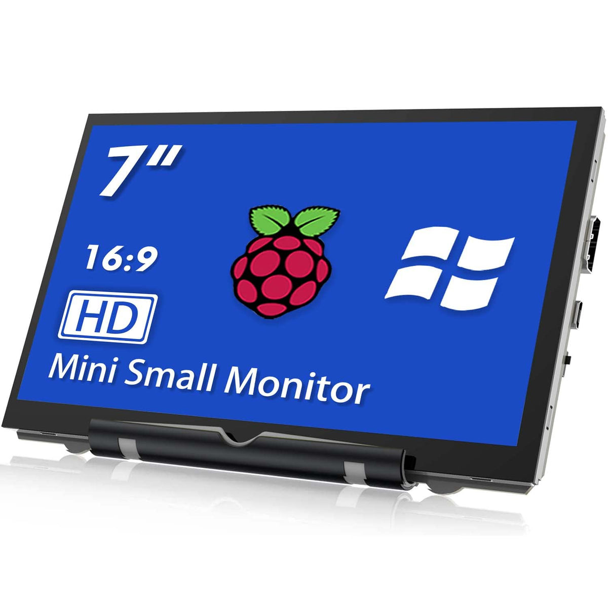 HAMTYSAN front view of 7 inch monitor showing clear display and portability