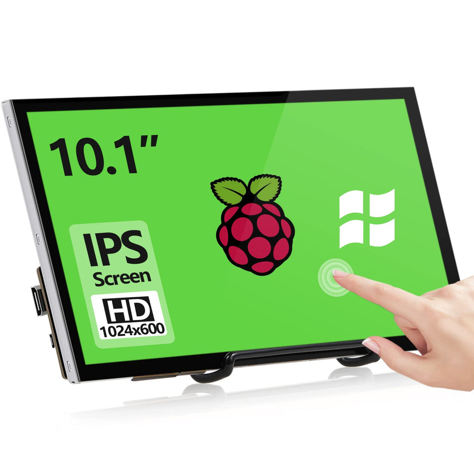 HAMTYSAN front view with stand showing clear IPS display and easy setup benefit