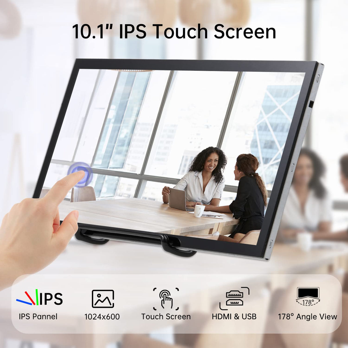 HAMTYSAN touchscreen close-up highlighting responsive five-point touch accuracy