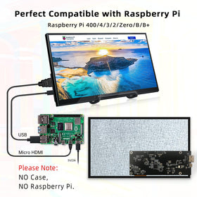 HAMTYSAN screen attached to Raspberry Pi illustrating easy integration for maker projects