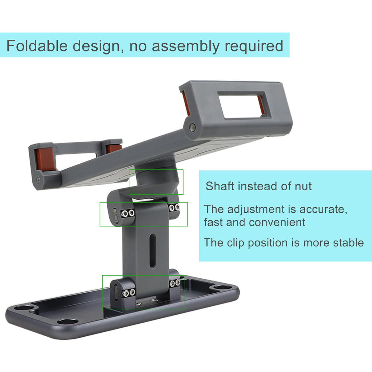 Hanatora aluminum base close-up illustrating durable mount foundation for steady support