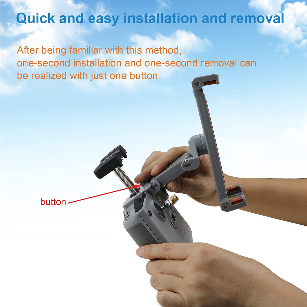 Hanatora RC-N3 sturdy, stable support holds the remote and tablet securely.