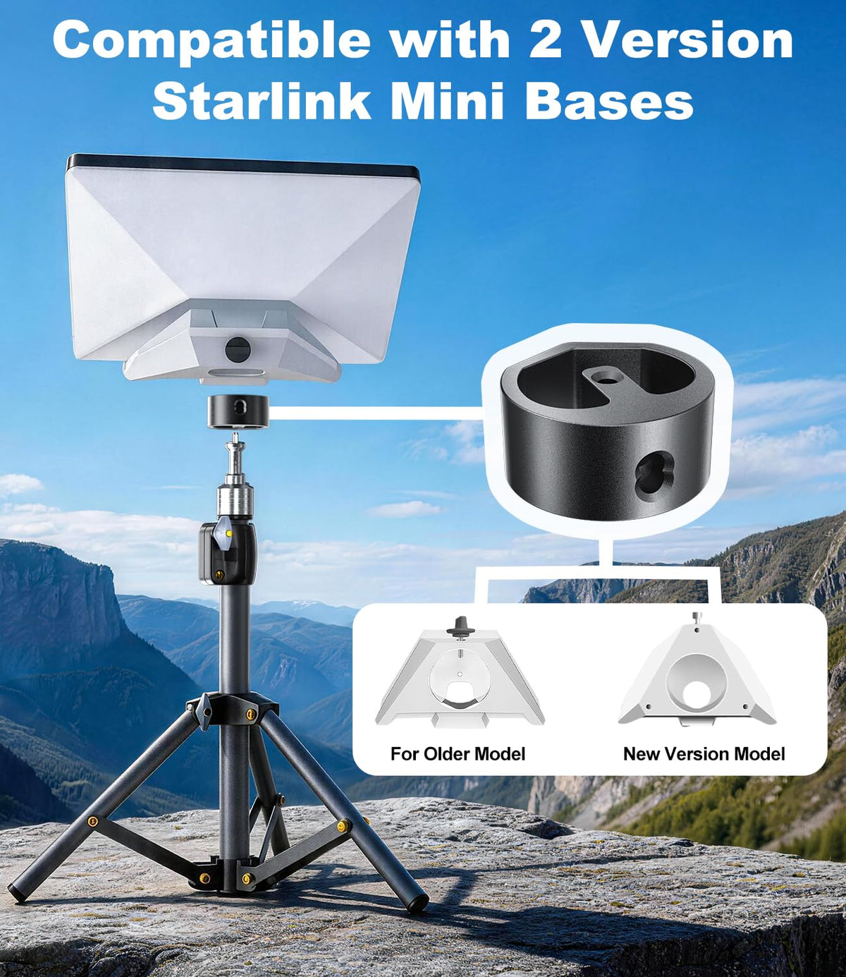 HanCenDa Starlink Mini Tripod Folded compact for travel.