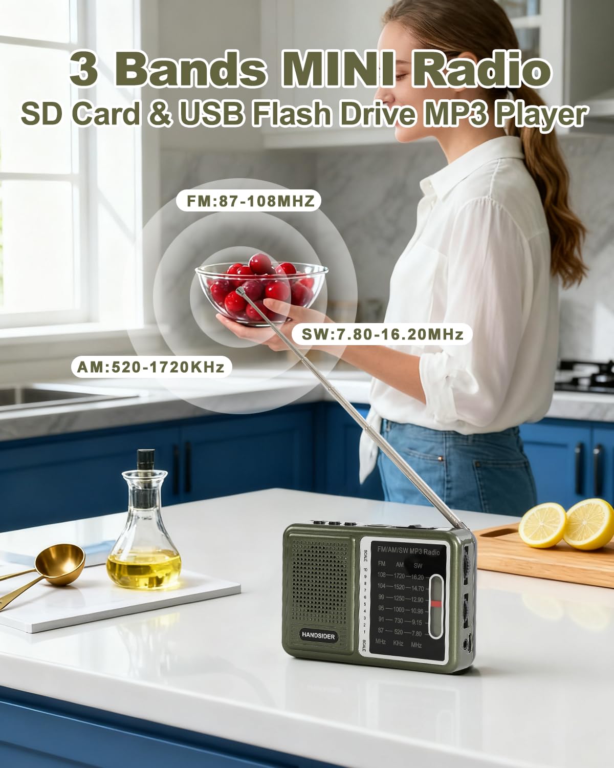 Handsider back with removable battery visible for easy replacement