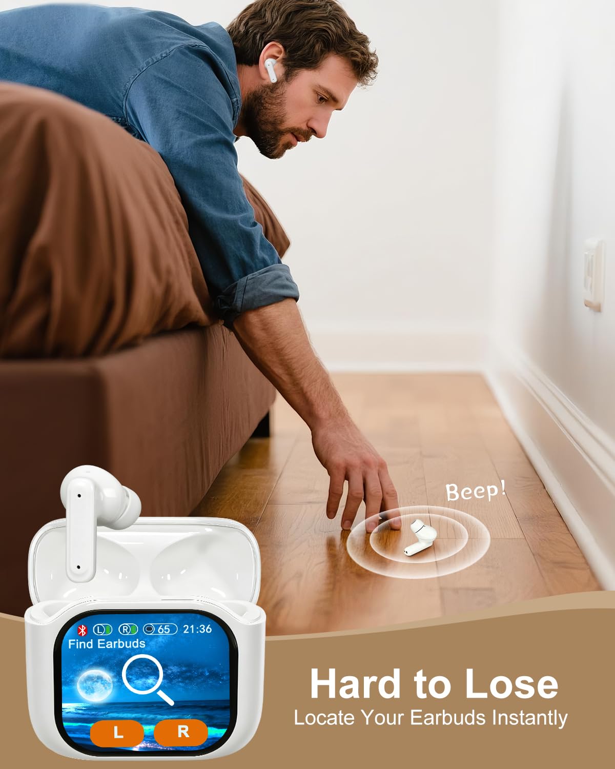 Handzee Bluetooth 5.4 earbuds for fast pairing and stable wireless use