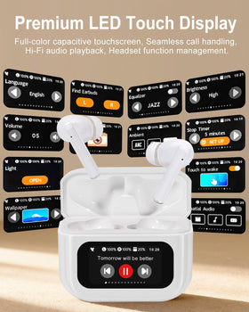 Handzee earbuds show IPX7 waterproof rating for sweat resistance during workouts.