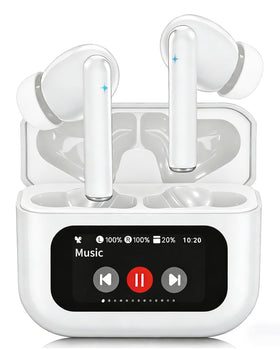 Handzee earphones with LED touchscreen enable on-device music control and quick access features.