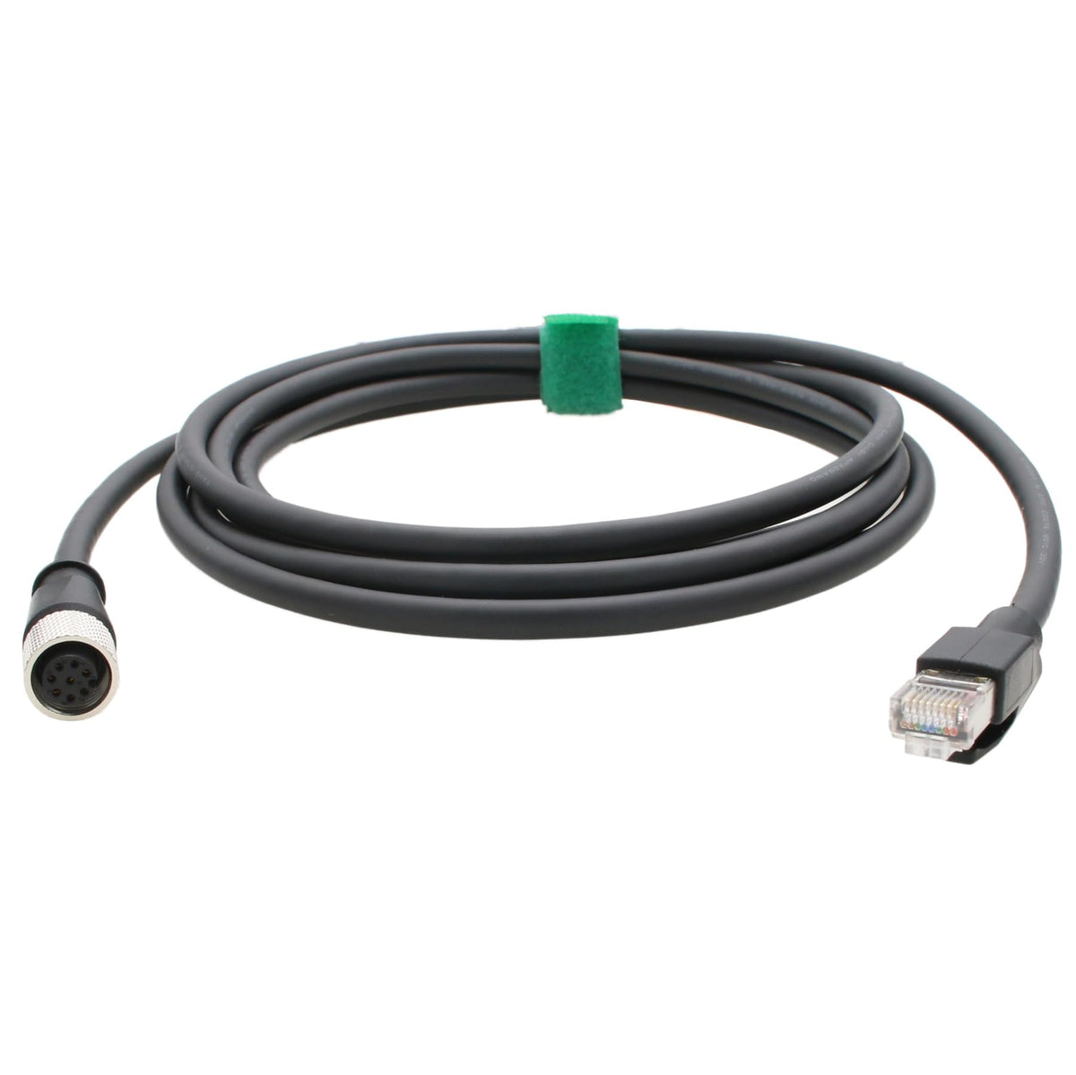 HangTon close-up of metal 8-pin shell connector, shielded for interference protection