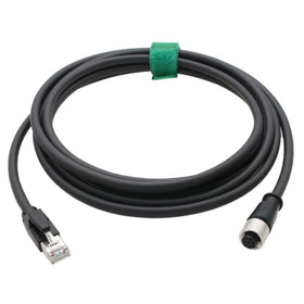 HangTon cable front view showing both 8-pin and RJ45 connectors, reliable connection