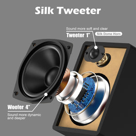 HANLIM home stereo left speaker provides solid bass for warm listening.