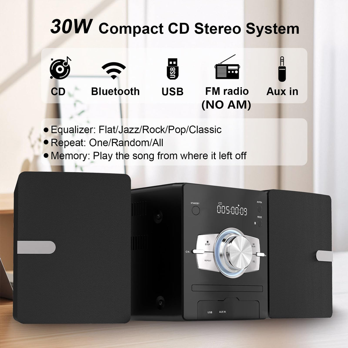 HANLIM home stereo right speaker delivers clear mids for balanced room-filling sound.