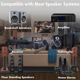 Oxygen-free copper core delivers low resistance and clear audio detail.