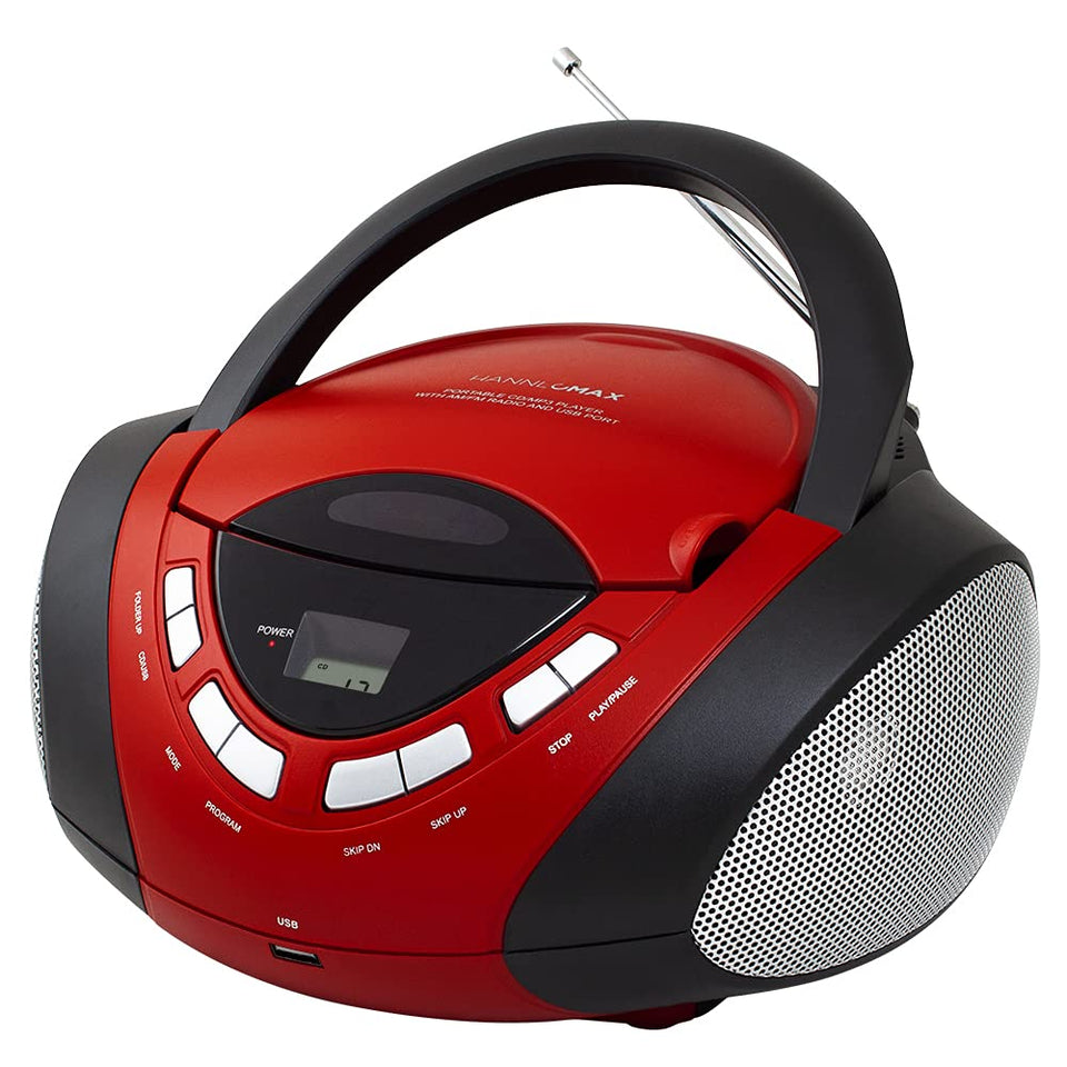 HANNLOMAX front view showing controls and stereo speaker for clear playback
