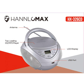 HANNLOMAX boombox in outdoor setting showing portable battery-powered use