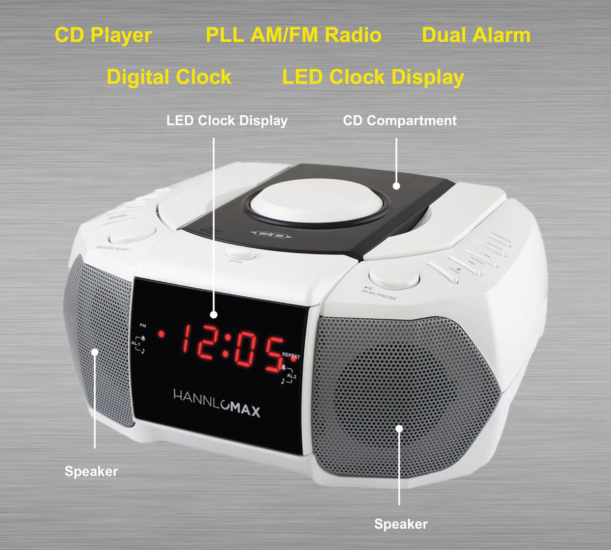 HANNLOMAX HX-334CD red LED display and buttons, quick time and alarm readability