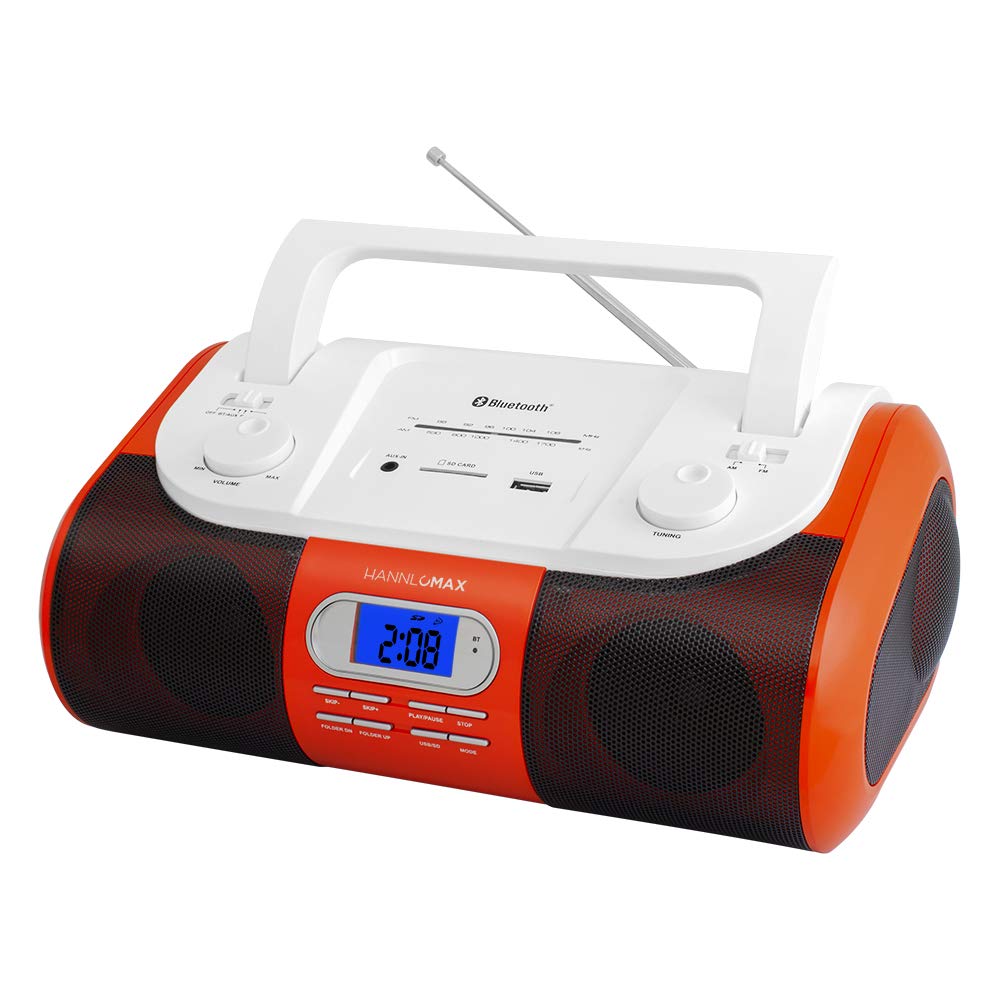 HANNLOMAX HX-509R front view; compact portable radio for indoor and outdoor listening