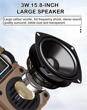 HanRongDa HRD701 extended antenna detail improving reception and NOAA weather alert pickup