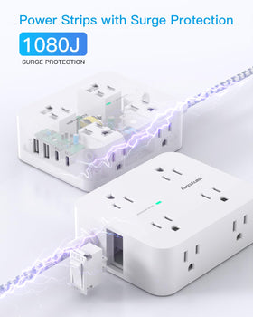 HANYCONY 1080J surge protection guards electronics from spikes.