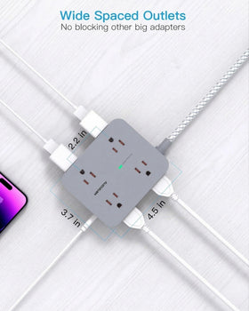 HANYCONY braided 15ft cord conveying durable construction and extended reach