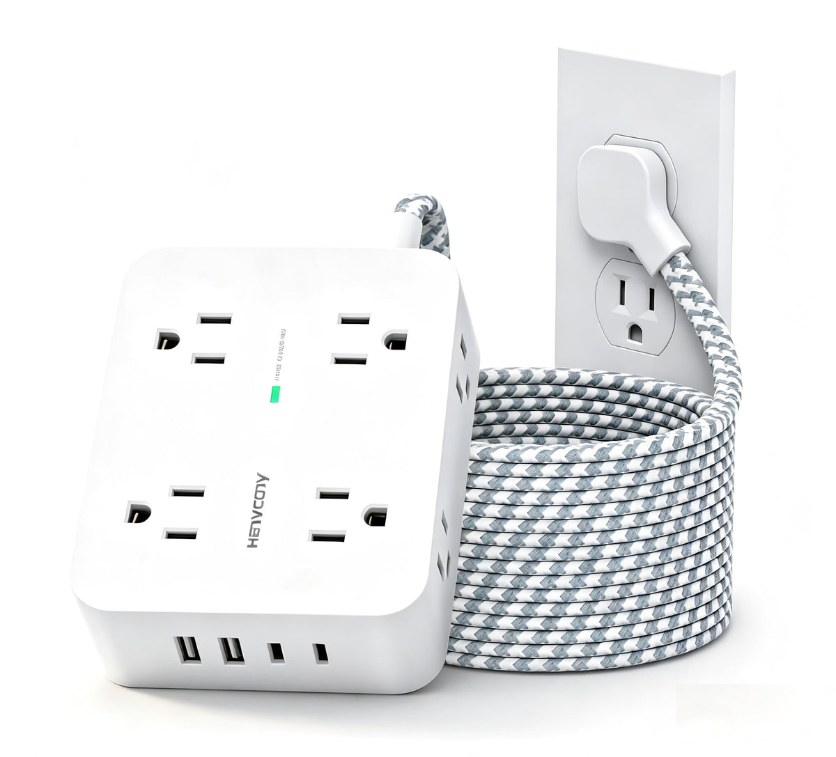 HANYCONY braided cable close-up highlights durable dorm-use design.