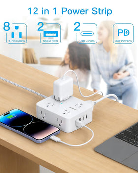 HANYCONY closeup of the 30W USB‑C PD port delivering faster device charging
