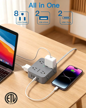 HANYCONY flat plug closeup demonstrating low‑profile design for tight wall spaces