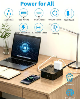 HANYCONY ultra-thin flat plug close-up helps fit furniture flush to walls