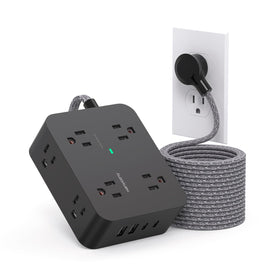 HANYCONY front view showing all outlets and ports for organized charging